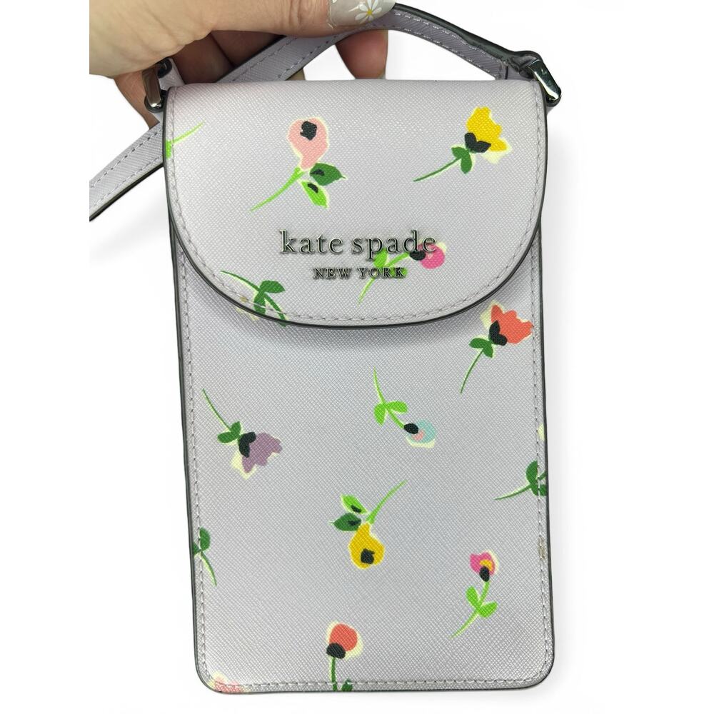 Kate Spade Cameron Floral Ditsy Flap Phone Crossbody NWOT - Picture 11 of 13